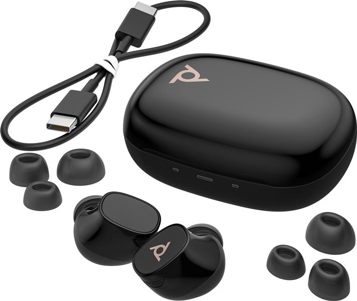 POLY Voyager Free 20 Black Earbuds +Basic Charge Case