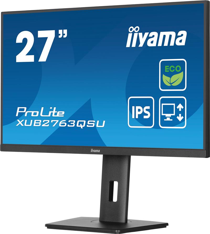 iiyama ProLite XUB2763QSU-B1 computer monitor 68,6 cm (27"") 2560 x 1440 Pixels Full HD LED Zwart