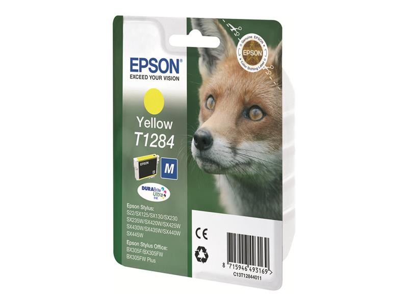 Epson Fox Singlepack Yellow T1284 DURABrite Ultra Ink