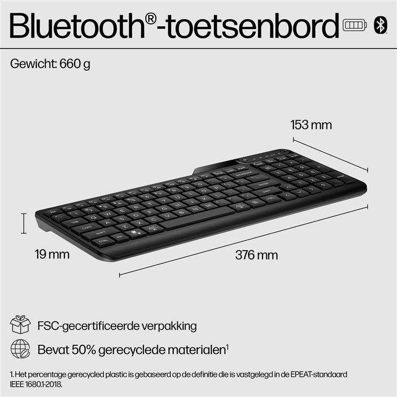 HP 460 Bluetooth-toetsenbord voor meerdere apparaten