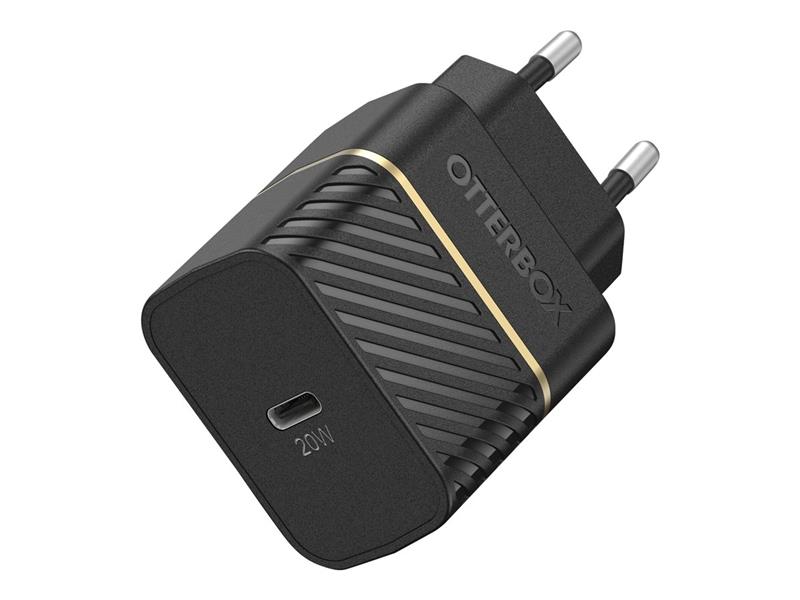 OtterBox EU Wall Charger 20W - 1X USB-C 20W USB-PD, zwart - Geen retailverpakking