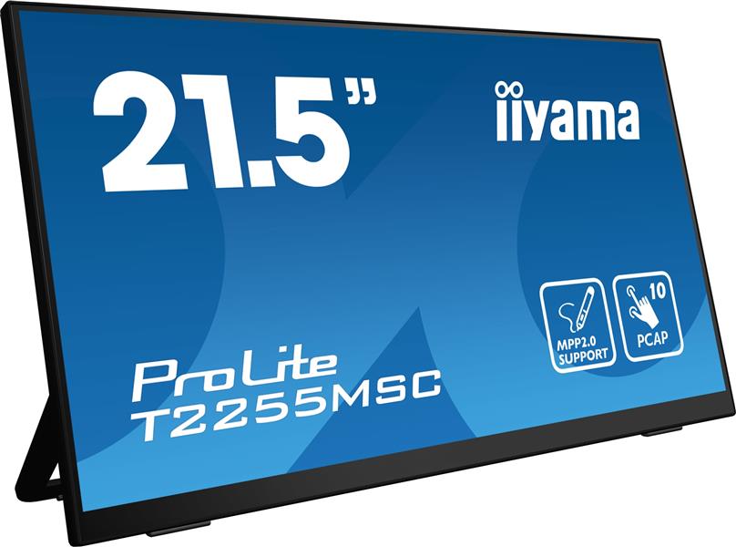 iiyama ProLite T2255MSC-B1 computer monitor 54,6 cm (21.5"") 1920 x 1080 Pixels Full HD LCD Touchscreen Zwart