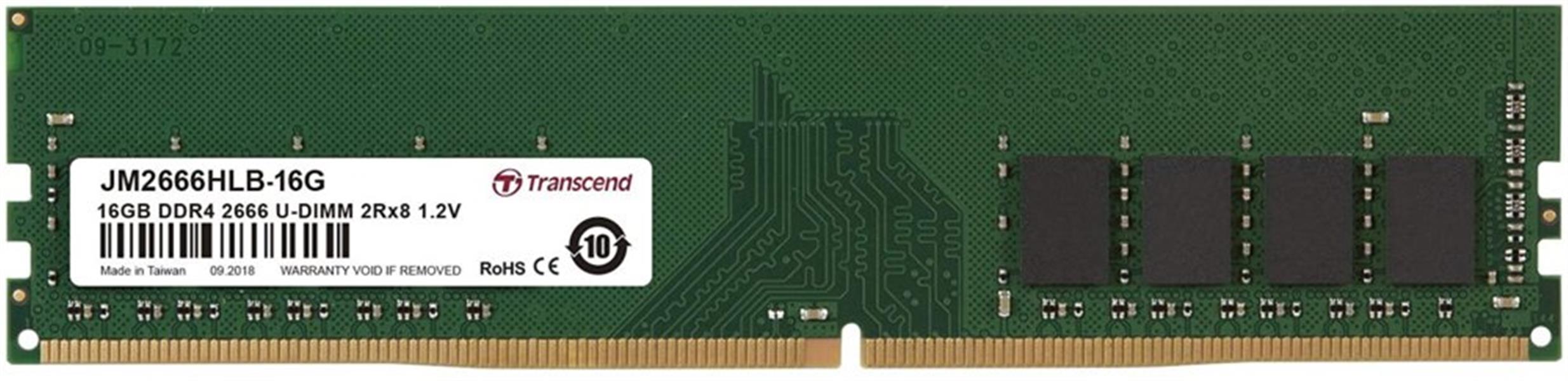 Transcend JetRam 16 GB DDR4 U-DIMM 3200 Mhz 2Rx8 1Gx8 CL22 1 2V