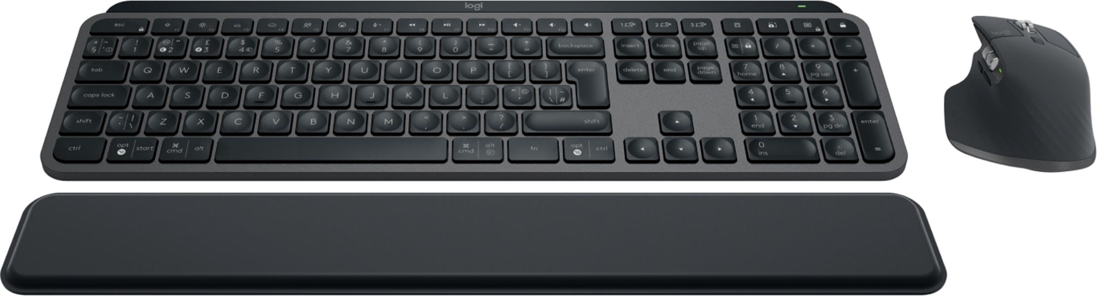 Logitech MX Keys S Combo toetsenbord Inclusief muis RF-draadloos + Bluetooth QWERTY Brits Engels Grafiet