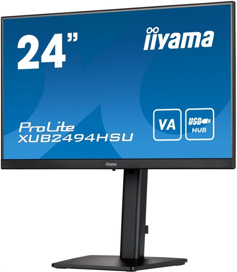 iiyama ProLite XUB2494HSU-B2 computer monitor 60,5 cm (23.8"") 1920 x 1080 Pixels Full HD LED Zwart