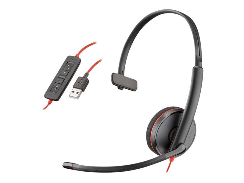 POLY Blackwire C3210 Headset Hoofdband Zwart USB Type-A