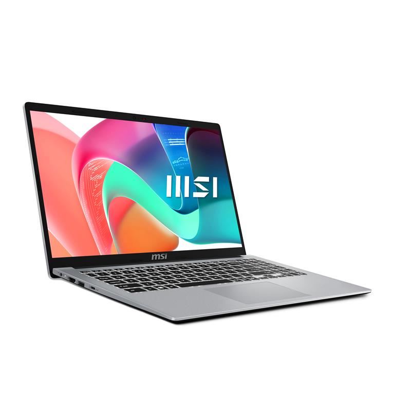 MSI Modern 15 F1MG-006NL Intel Core 5 120U Laptop 39,6 cm (15.6"") Full HD 16 GB DDR4-SDRAM 512 GB SSD Wi-Fi 6E (802.11ax) Windows 11 Pro Zilver