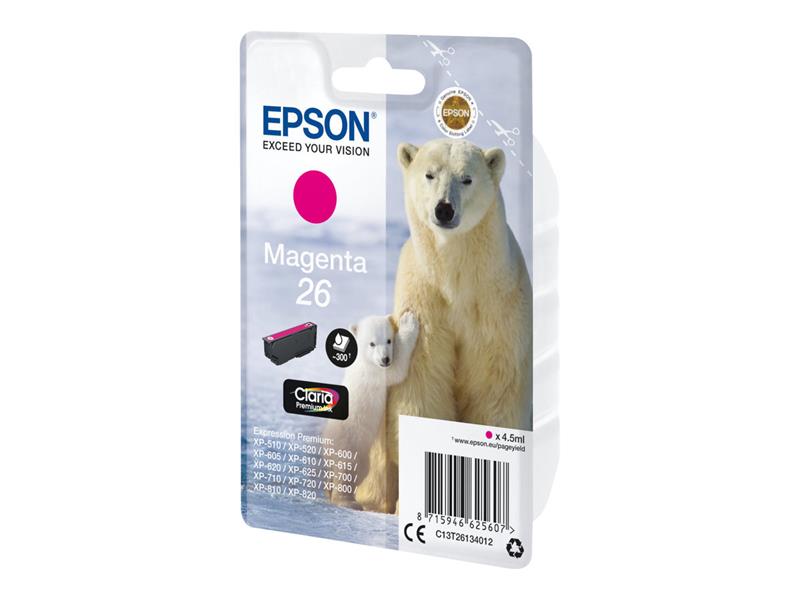 Epson Polar bear Singlepack Magenta 26 Claria Premium Ink