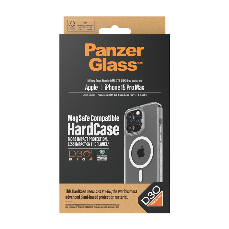 PanzerGlass HardCase with D30 MagSafe mobiele telefoon behuizingen Hoes Transparant