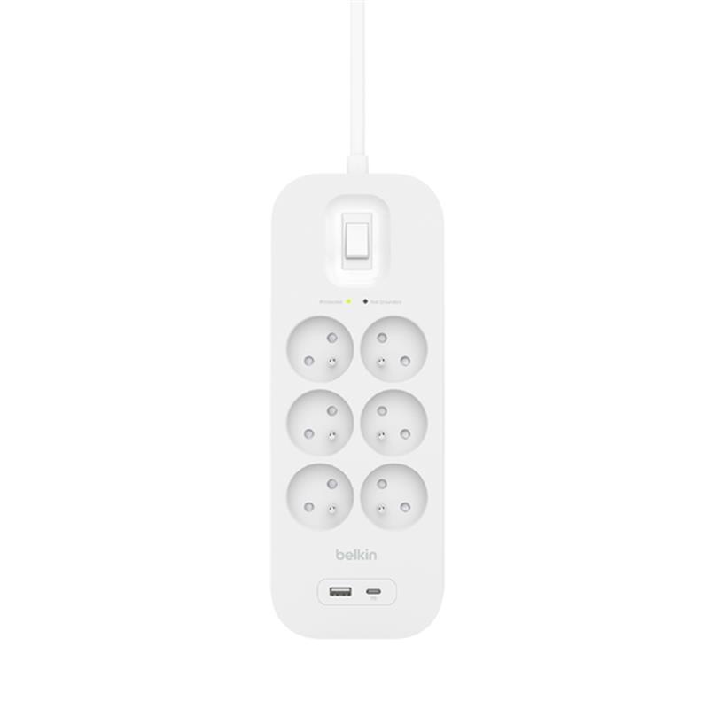 Belkin Connect Wit 6 AC-uitgang(en) 2 m