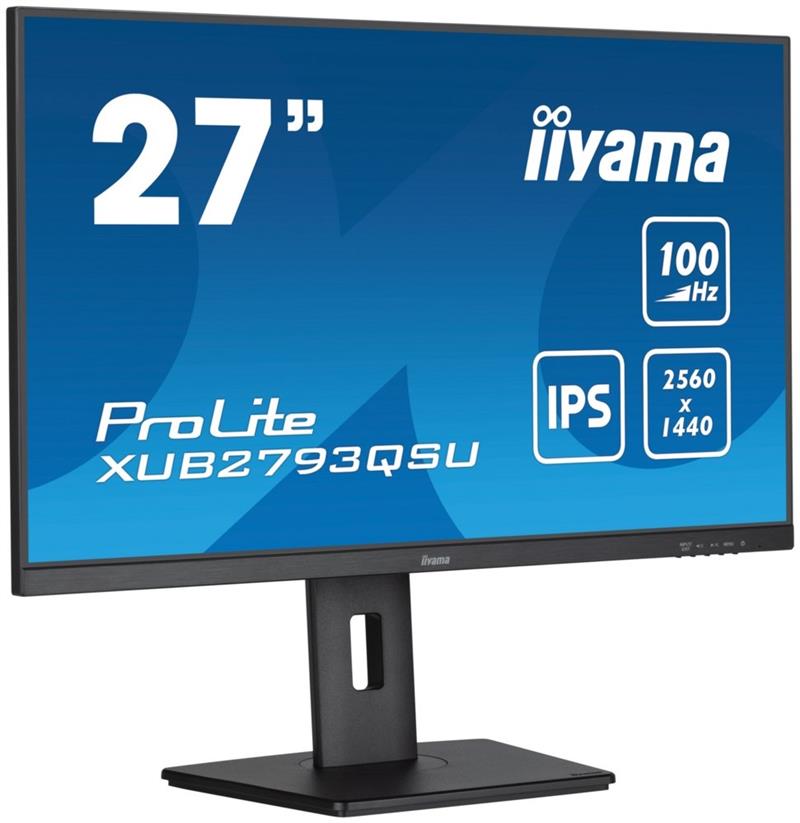 iiyama ProLite XUB2793QSU-B6 LED display 68,6 cm (27"") 2560 x 1440 Pixels Quad HD Zwart