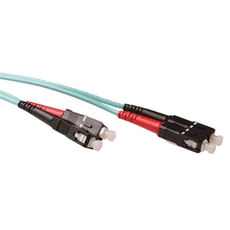 Ewent EL3605 Glasvezel kabel 5 m 2x SC OM3 Aqua-kleur