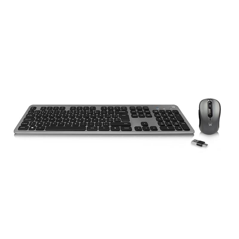 Ewent EW3261 toetsenbord AZERTY Zwart, Grijs