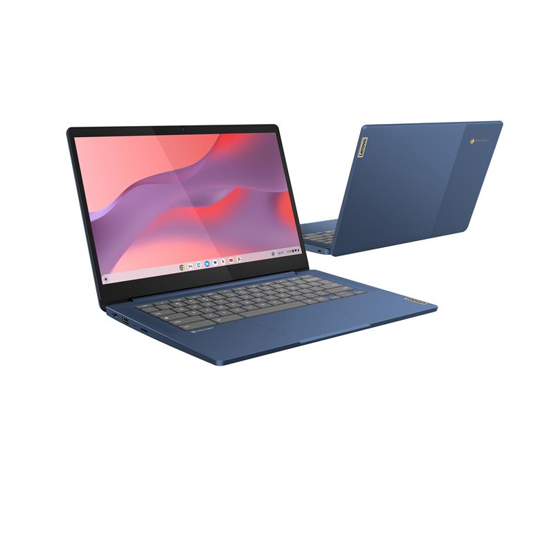 Lenovo IdeaPad Slim 3 Chrome MediaTek Kompanio 520 Chromebook 35,6 cm (14"") Full HD 8 GB LPDDR4x-SDRAM 128 GB eMMC Wi-Fi 6 (802.11ax) ChromeOS Blauw