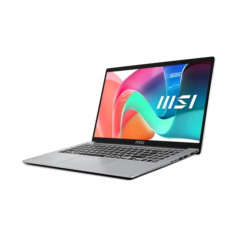 MSI Modern 15 F1MG-006NL Intel Core 5 120U Laptop 39,6 cm (15.6"") Full HD 16 GB DDR4-SDRAM 512 GB SSD Wi-Fi 6E (802.11ax) Windows 11 Pro Zilver