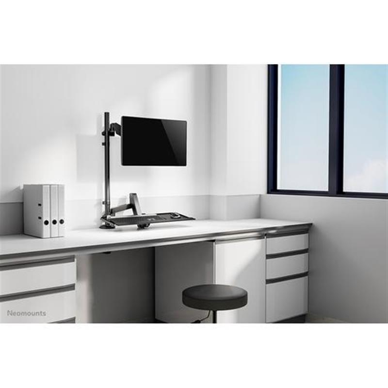 17-23 inch - Sit-Stand Workstation - Screen Mouse Keybaord - Full Motion - Desk Mounted