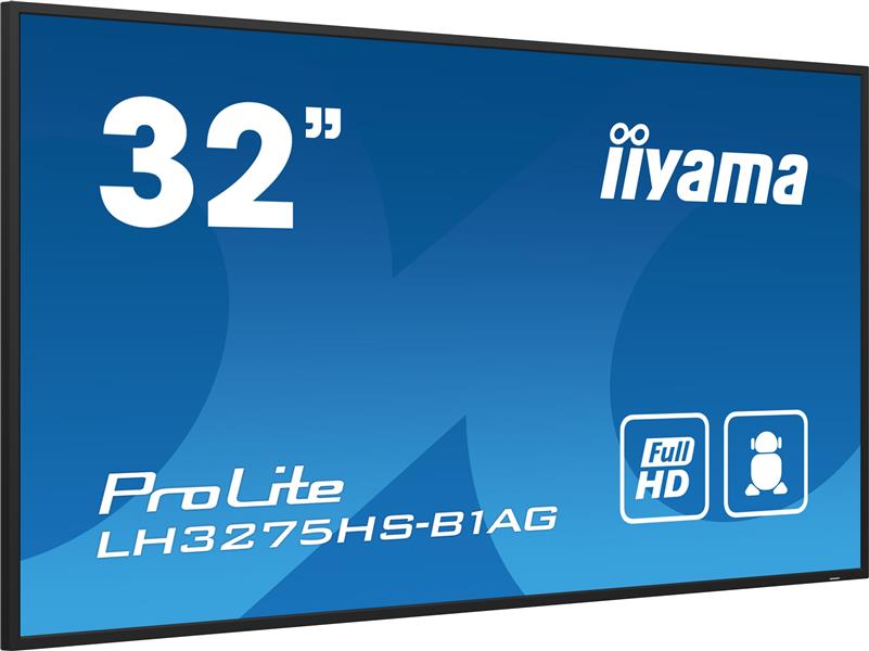 iiyama ProLite Digitale signage flatscreen 81,3 cm (32"") LCD Wifi 500 cd/m² Full HD Zwart Type processor Android 11 24/7