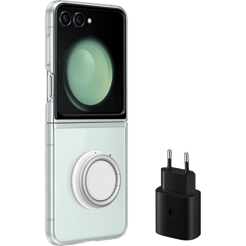 Samsung EF-XF73KKTEGWW mobiele telefoon behuizingen 17 cm (6.7"") Flip case Transparant
