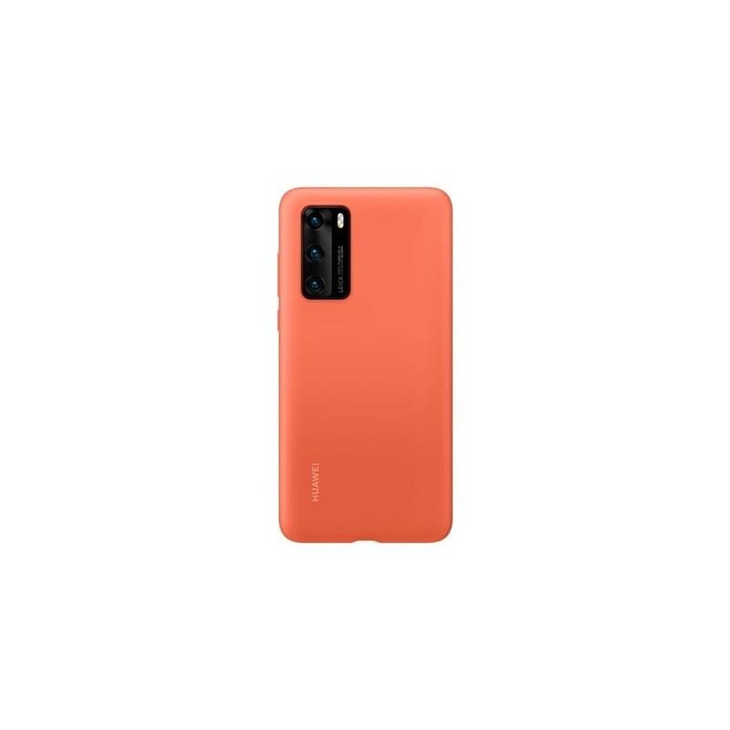 Huawei P40 Silicon Protective Case Coral Orange - 