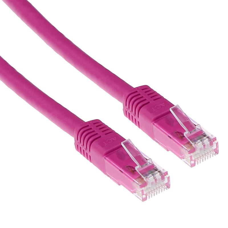 ACT UTP Cat6 Patch 0.5m netwerkkabel Roze 0,5 m