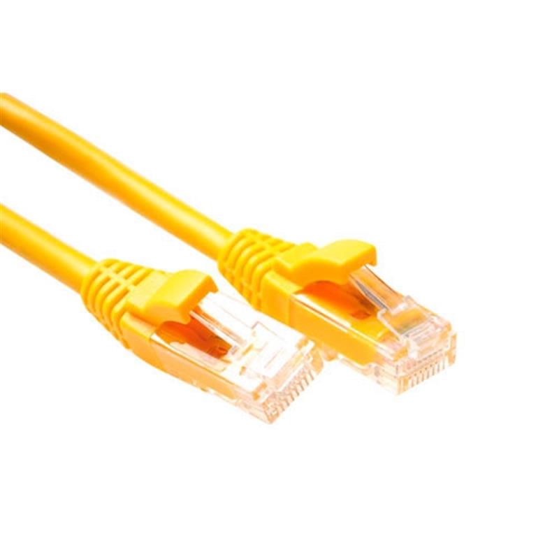 ACT UTP Cat5E 0.5m netwerkkabel Geel 0,5 m