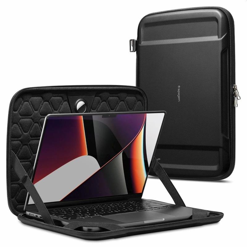 Spigen Laptop Case 13 - 14 inch - Rugged Armor Pouch Pro - Black