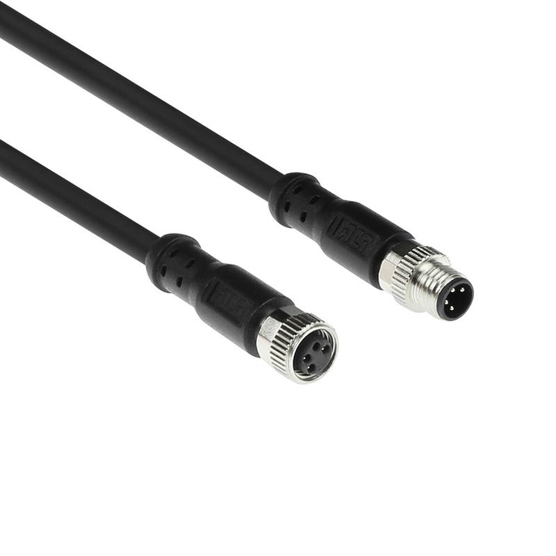 ACT Industrial 5,00 meter Sensor kabel M8A 4-polig male naar M8A 4-polig female, Ultraflex Xtreme TPE kabel, afgeschermd