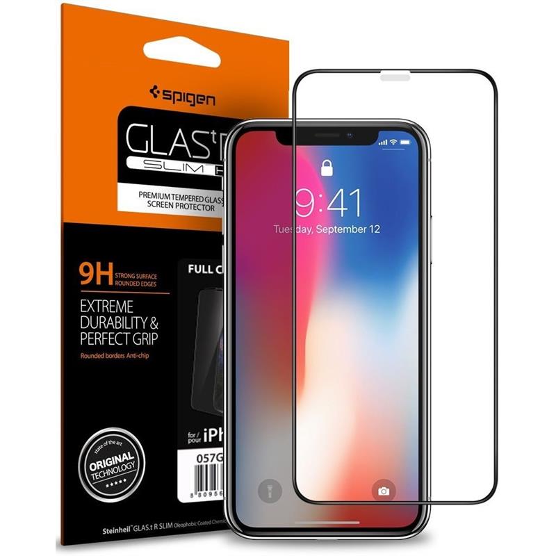 Spigen iPh 11 Pro XS X FC Black HD 1pck