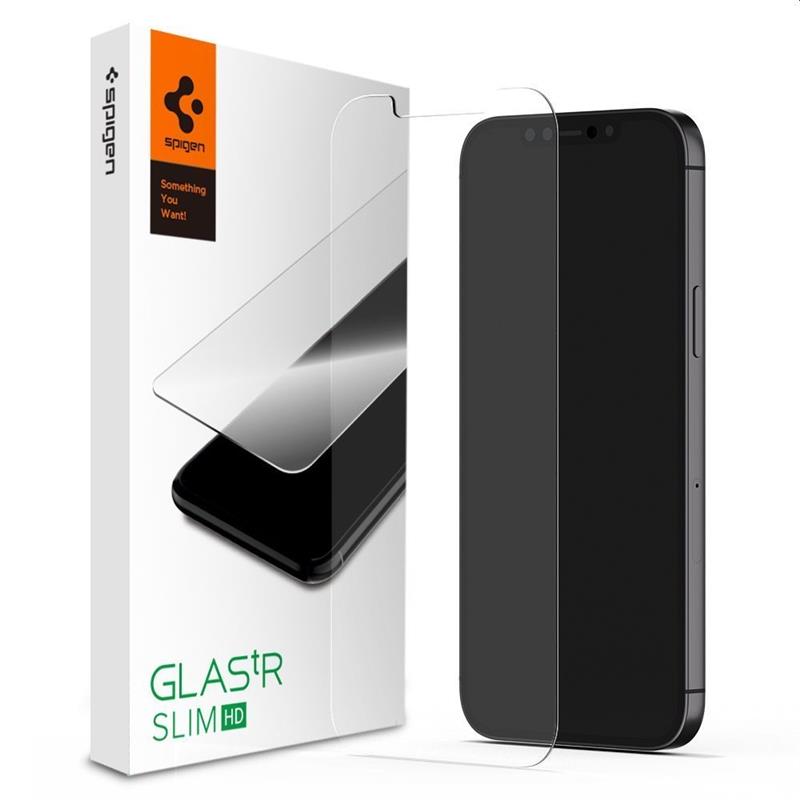 Spigen Screenprotector iPhone 12 Mini - Tempered Glas tR Slim - Clear