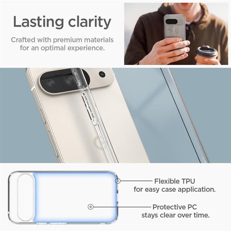 Spigen Case Google Pixel 9 9 Pro - Ultra Hybrid - Clear