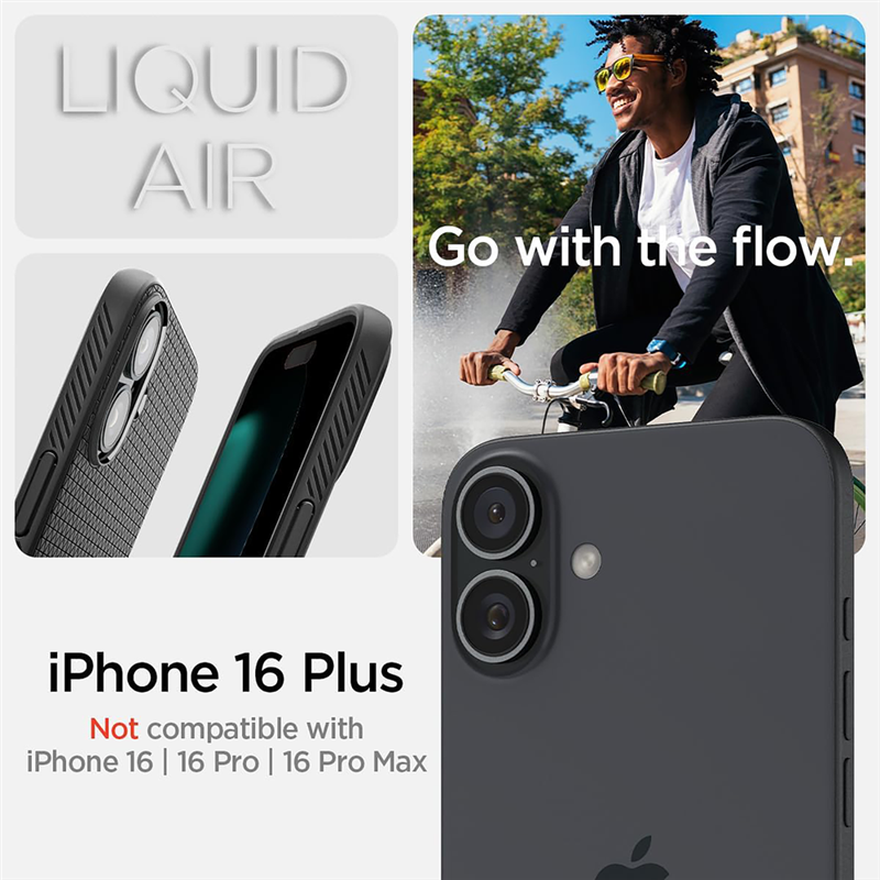 Spigen iPh 16 Plus Lqd Air Matte Blac