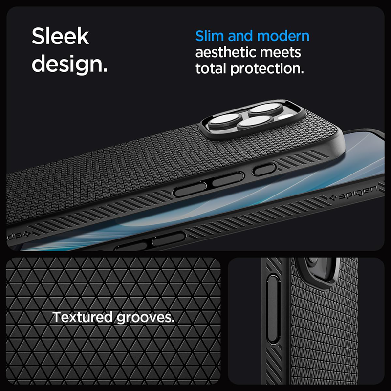 Spigen Case iPhone 16 Pro - Liquid Air - Black