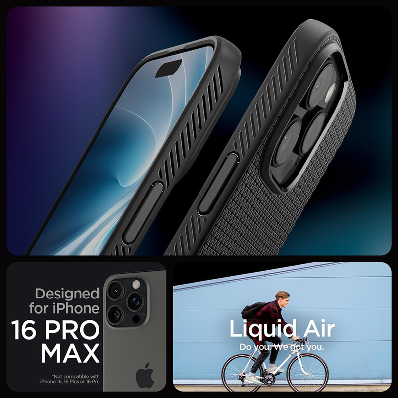 Spigen iPh 16 Pro Max Lqd Air Matte Blac