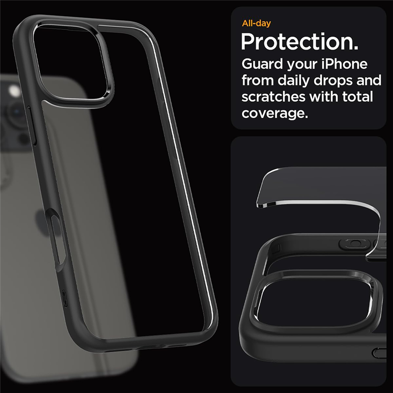 Spigen iPh 16 Pro Max UltrHyb Matte Blac