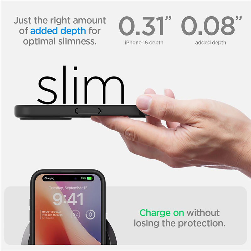 Spigen iPh 16 UltrHyb Matte Blac