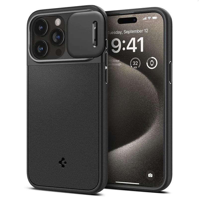 Spigen iP15 Pro Max Optik Armor MF Black