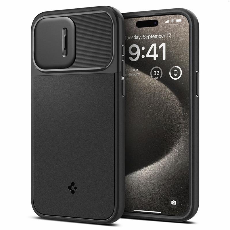 Spigen iP15 Pro Max Optik Armor MF Black