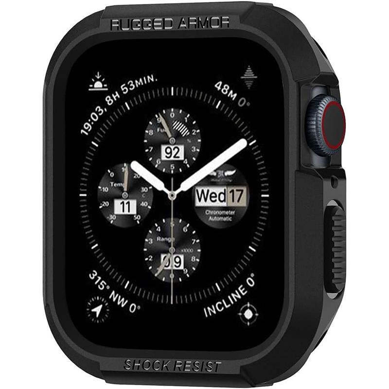 Spigen Case Apple Watch 44 45mm - Rugged Armor - Black