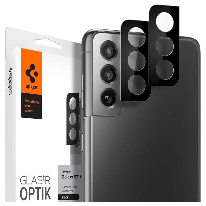 Spigen Lens protector Samsung Galaxy S21 Plus - Glass Optik - Black